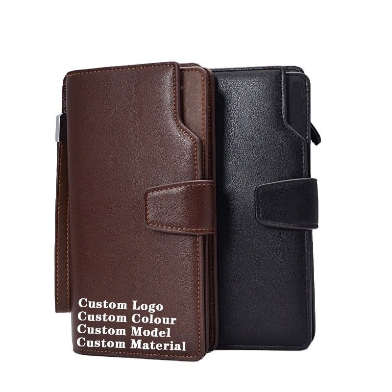 Minibook Wristband Strap Wallet for Business Card Multicard Clamshell Leather Wallet