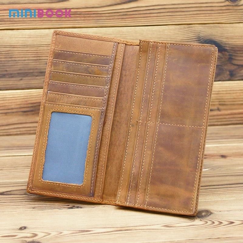 Minibook Creative Fashion Card Holder Multi Function Clip Wallet and Genuine Leather