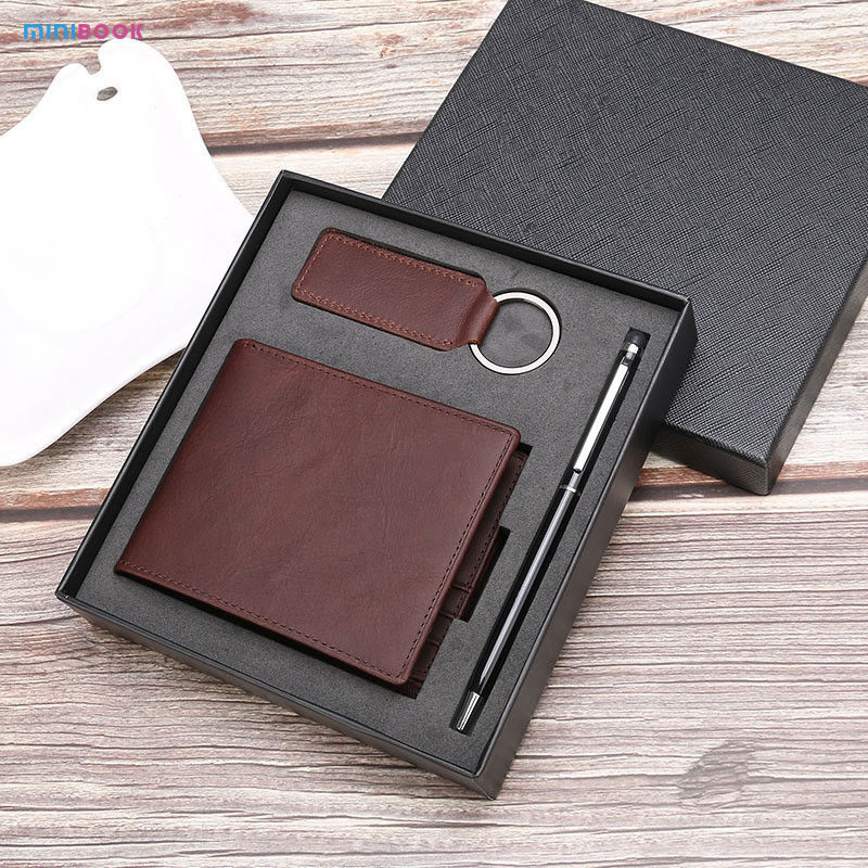 Minibook Manufacturers Genuine Leather Wallet Clip for Business Cards at Direct Prices