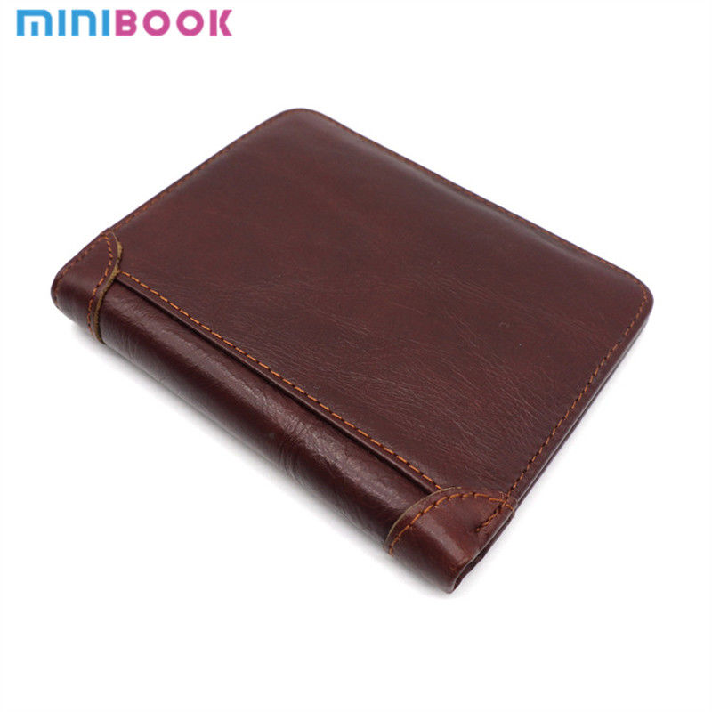Extra Capacity Genuine Leather Men's Wallet Short RFID Blocking Luxury Trifold Bifold