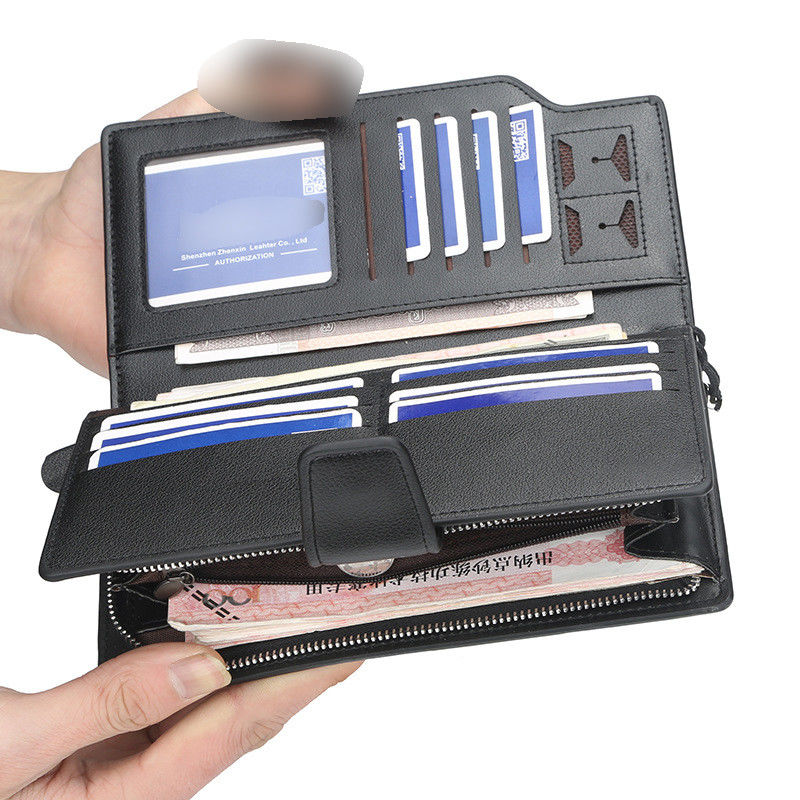 Multi Function Male Purses with Waterproof Function and VIP Card Holder in PU Leather