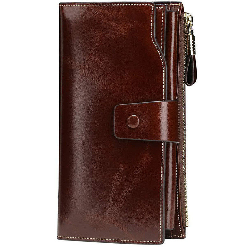 Multi Function Cards Holders Lady PU Leather Coin Bifold Purse with Big Cash Pockets OEM/ODM