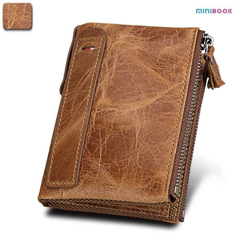 Polyester Lining Material Anti-Theft Business Short Credit Card Holder Wallet for Men