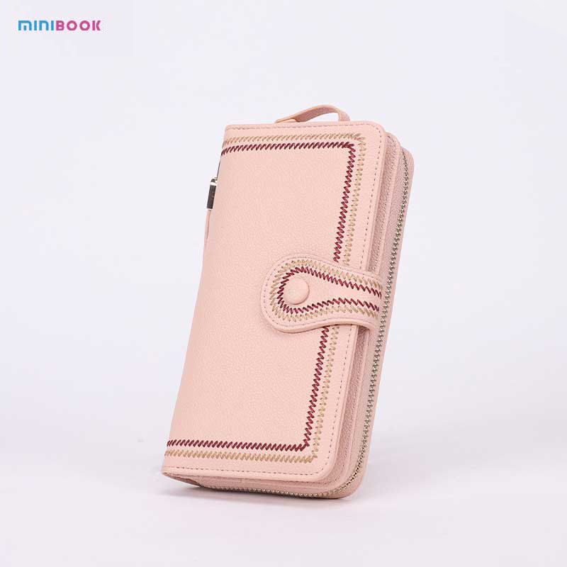 Women's Clutch Wallets with Multiple Colors Long Zipper Money Pocket and Card Holder