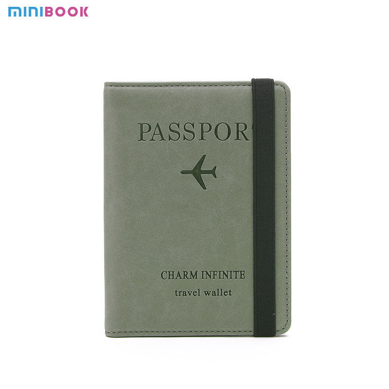 Customized Pattern Minibook Passport Holder Rfid Blocking Travel Wallet for Credit Card