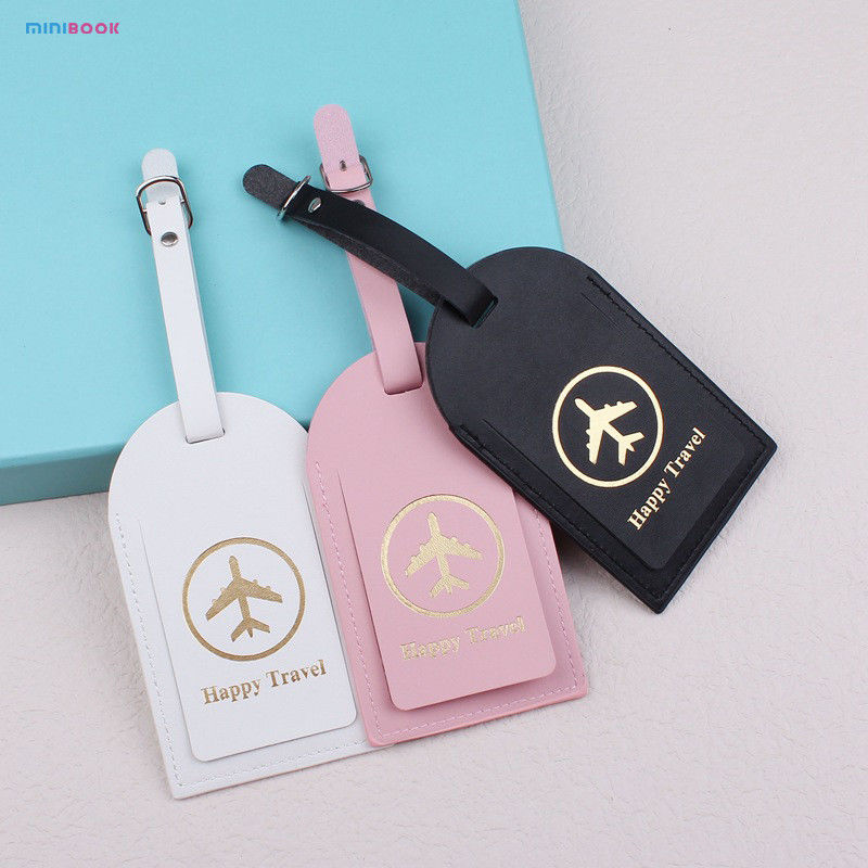 Custom Logo Gold Foiled Passport Holder Luggage Tag Gift Set For Travel Accessories